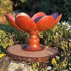 Vintage Hammered Copper Fruit Bowl